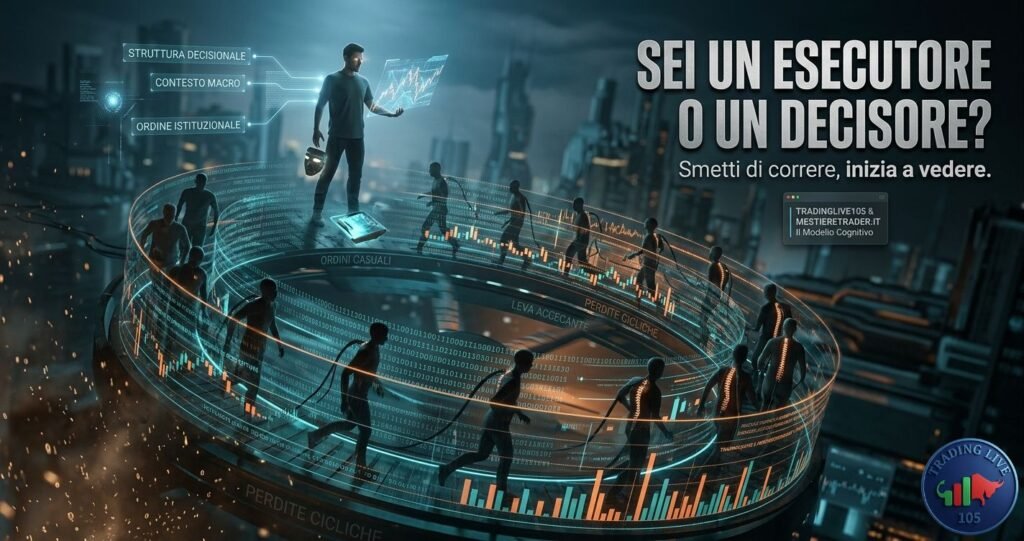 "Sei un esecutore o un decisore?". TradingLive105 & MestiereTrader.it.